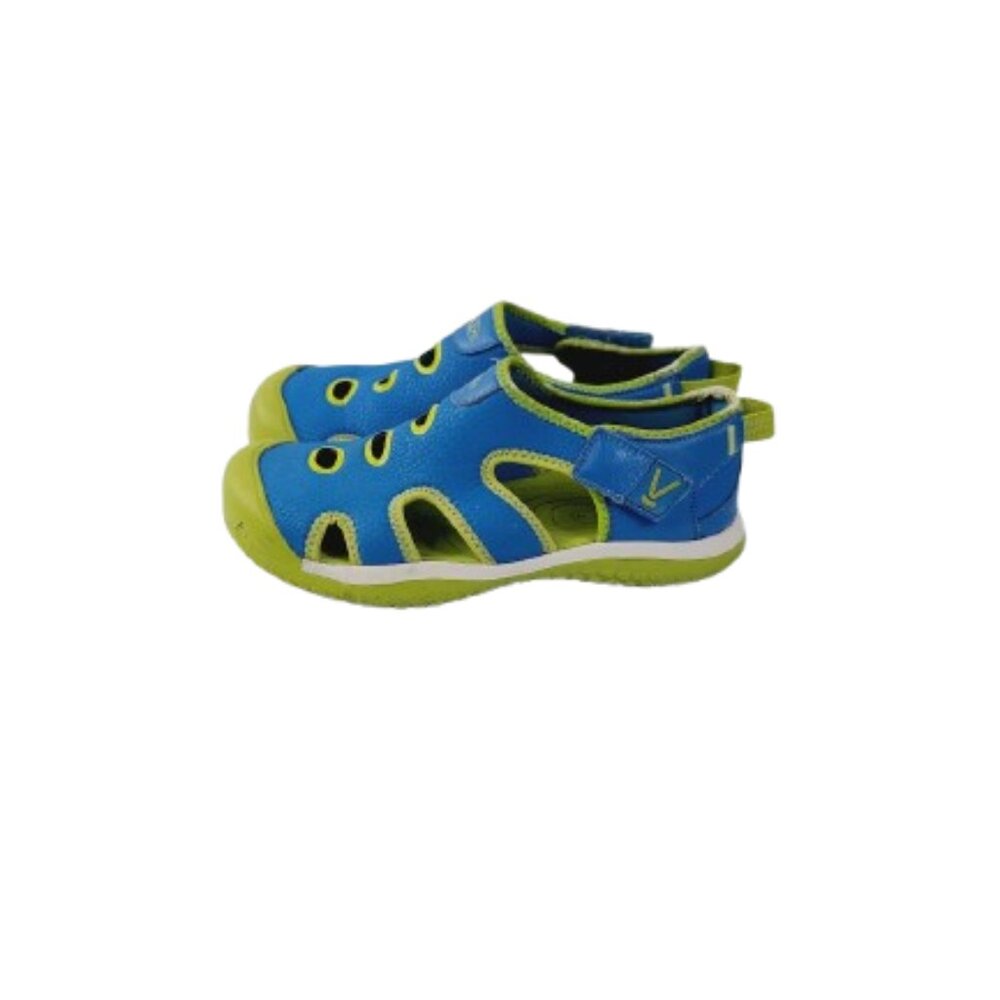 KEEN Unisex-Kids Blue Green‎ Stingray Closed Toe Marine Water Sandal Size US 3